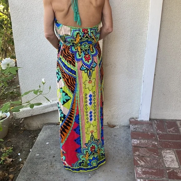 Anthropologie Flying Tomato vibrant colored beautiful bohemian style dress. - Picture 9 of 13